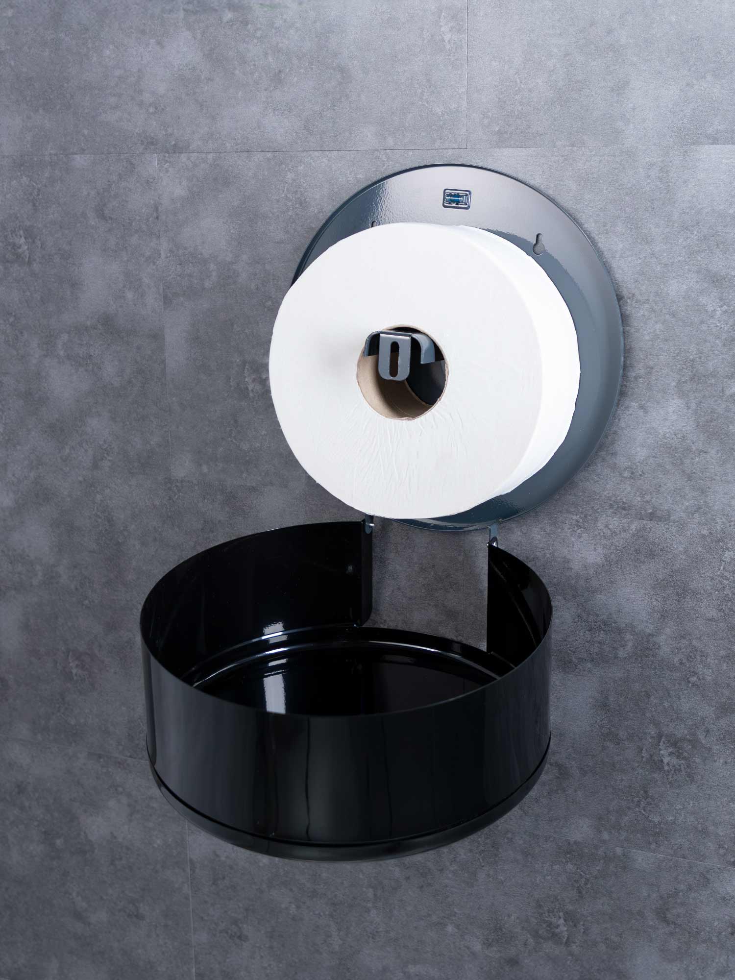 12 inch black toilet roll dispenser