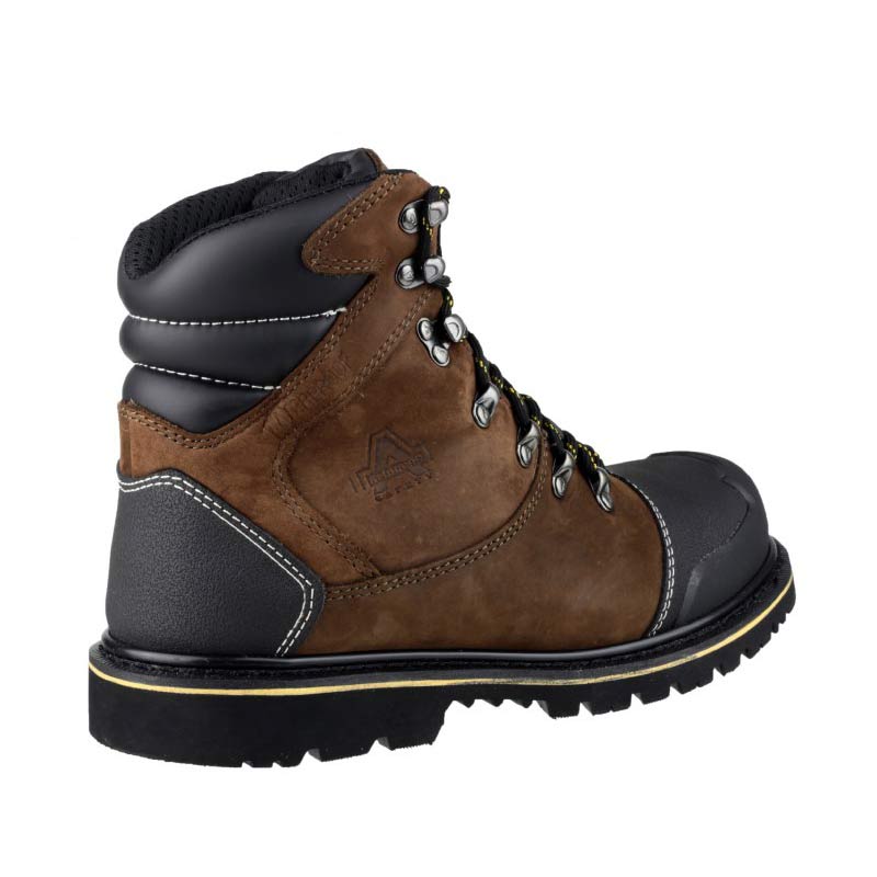 amblers brown waterproof boot s3 fs227 energy absorbant heel