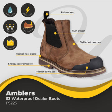 Amblers S3 Waterproof Dealer Boot FS225