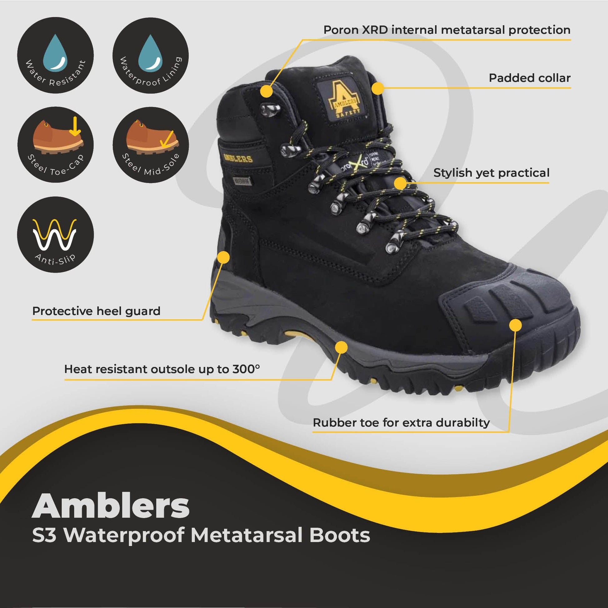 amblers safety boot s3 waterproof metatarsal boots dd356 06