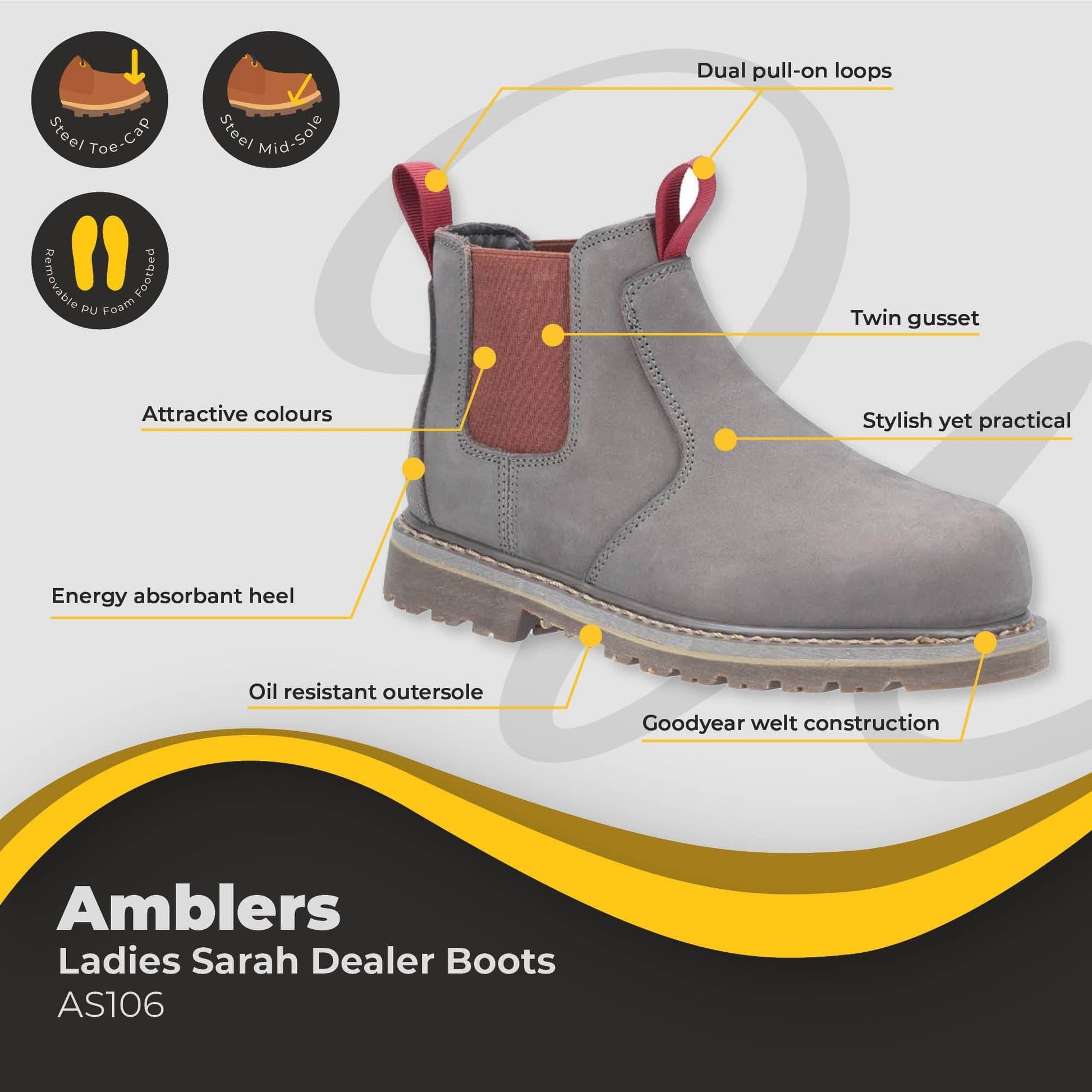 amblers sarah ladies dealer boot as106 dd316 03 boot