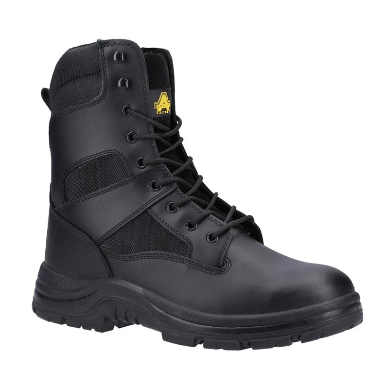 amblers side zip black safety boot fs008