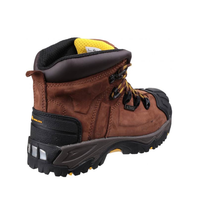 amblers waterproof brown boot s3 hro fs39 rubber toe and heel guard
