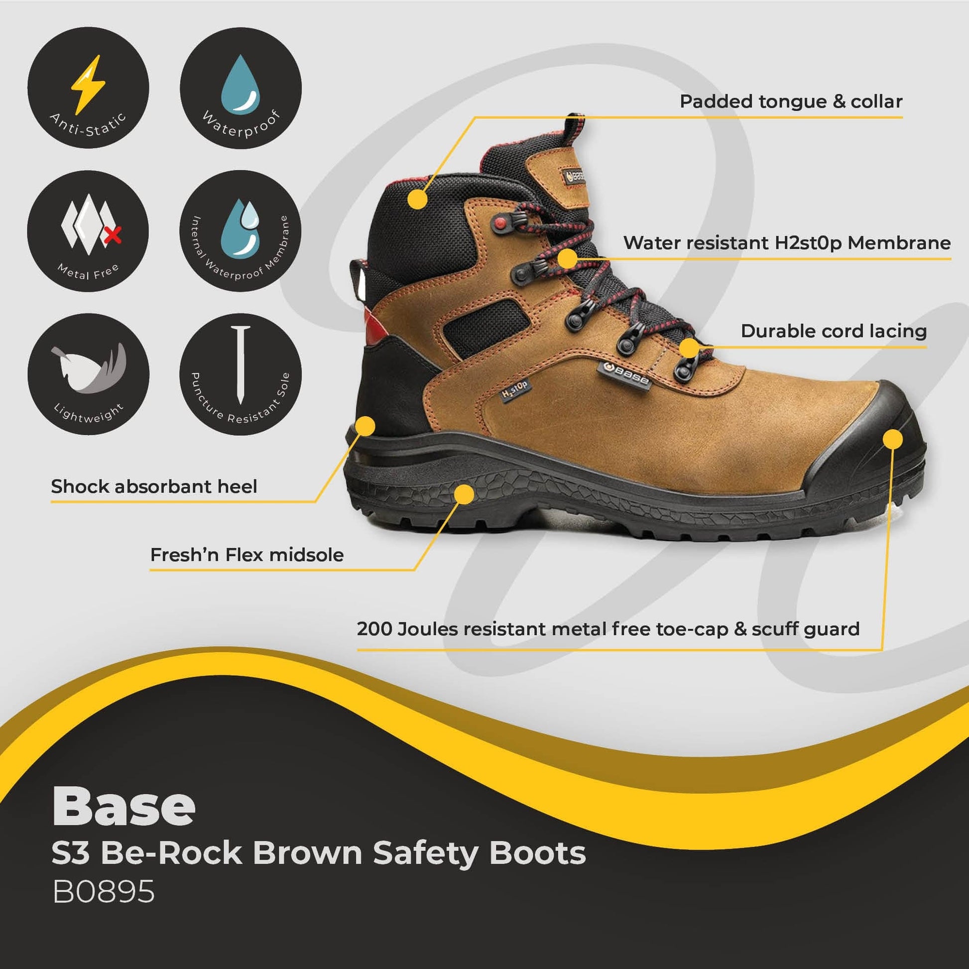 base be rock brown s3 safety boots b0895 di0895 br 06