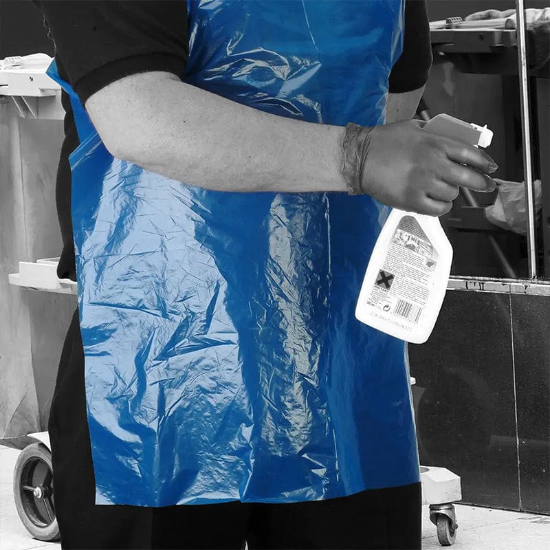 blue polyco disposable apron