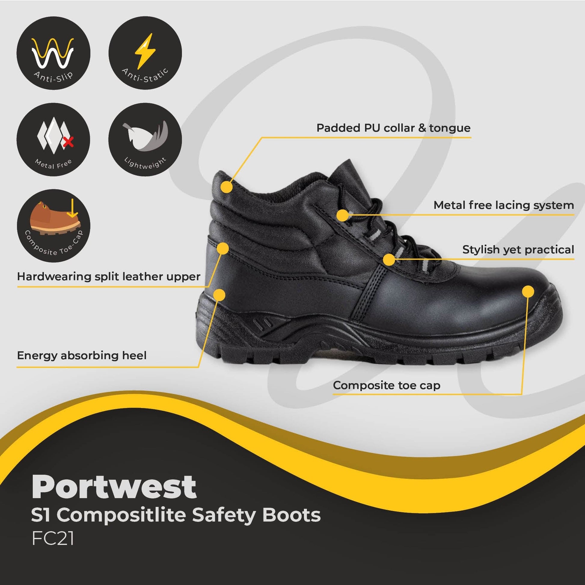 portwest compositelite safety boot s1 fc21 dd127 03