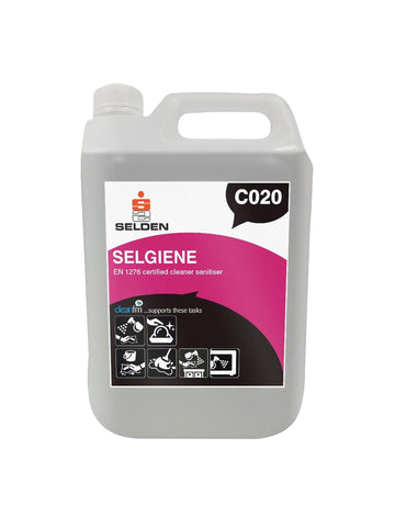 Selden C020 Selgiene Concentrated Cleaner Sanitiser - 2 x 5L