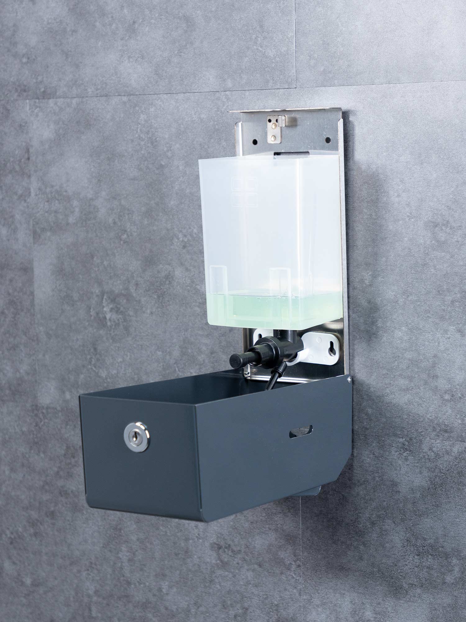 soap refill grey washroom dispenser