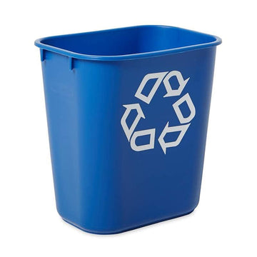 Deskside Recycling Bin Blue