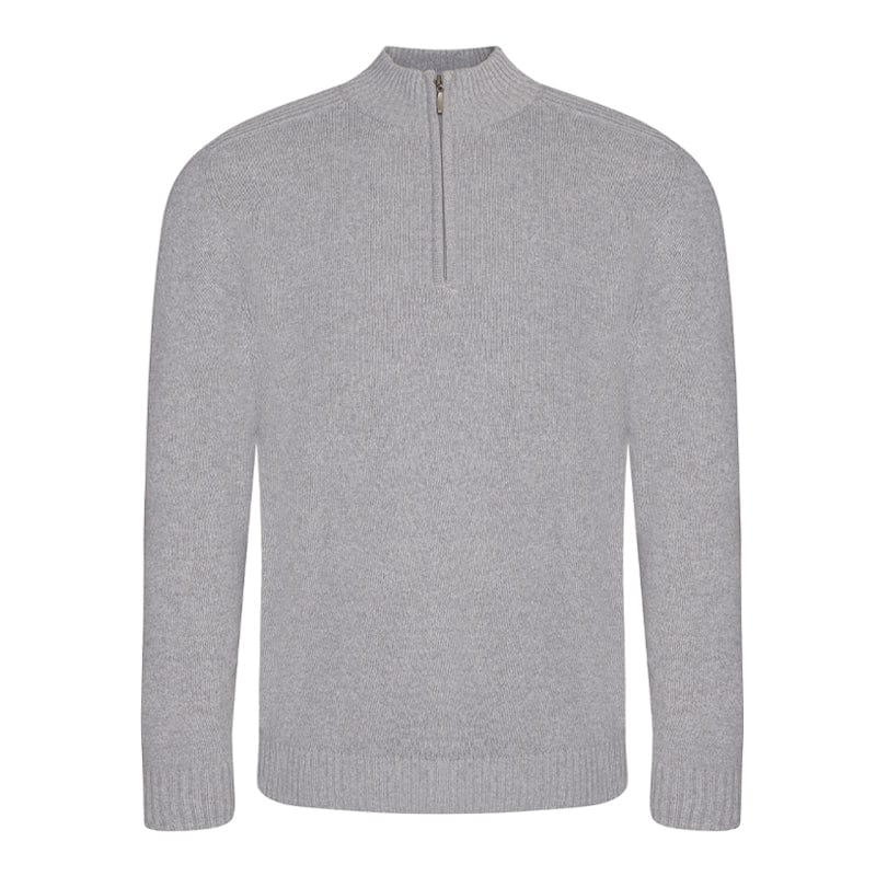 heather grey awdis 1 quatre zip sweatshirt