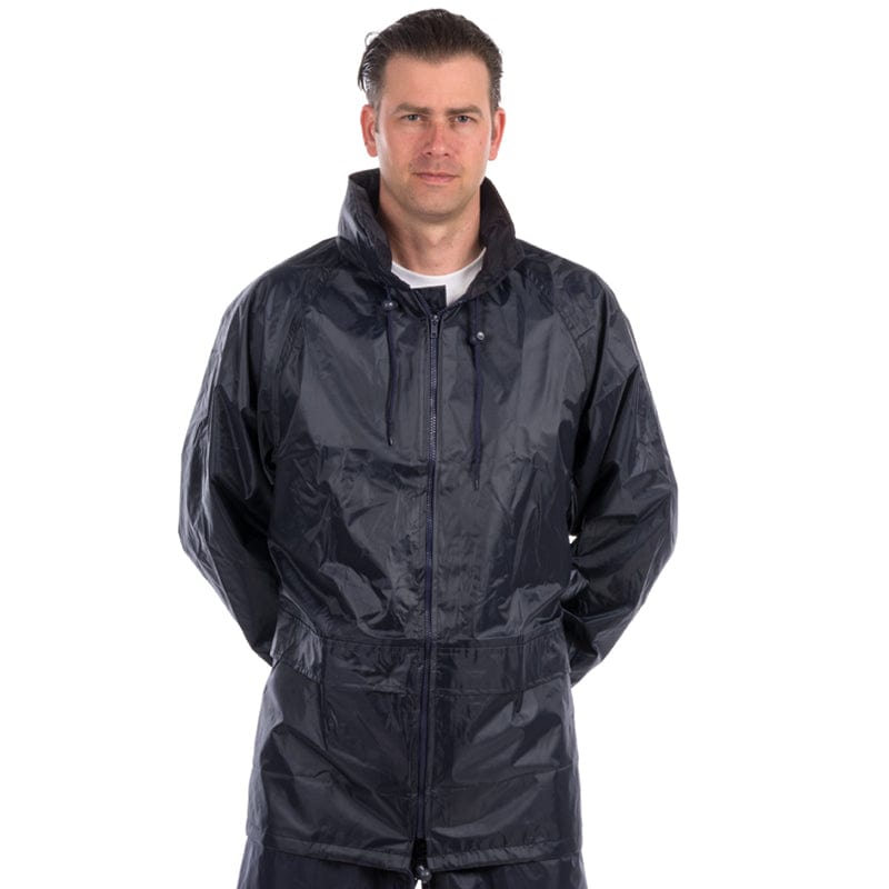 navy portwest rain jacket s440