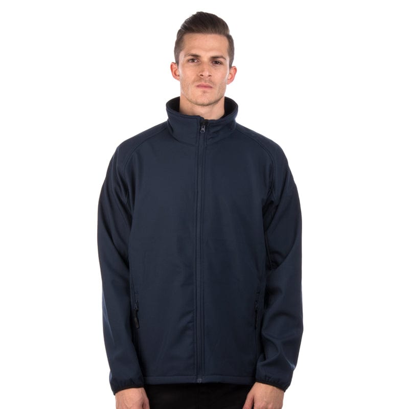 navy zip softshell jacket