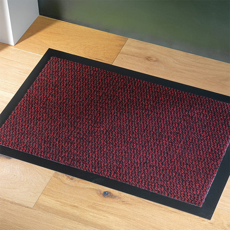 red black frontline entrance mat