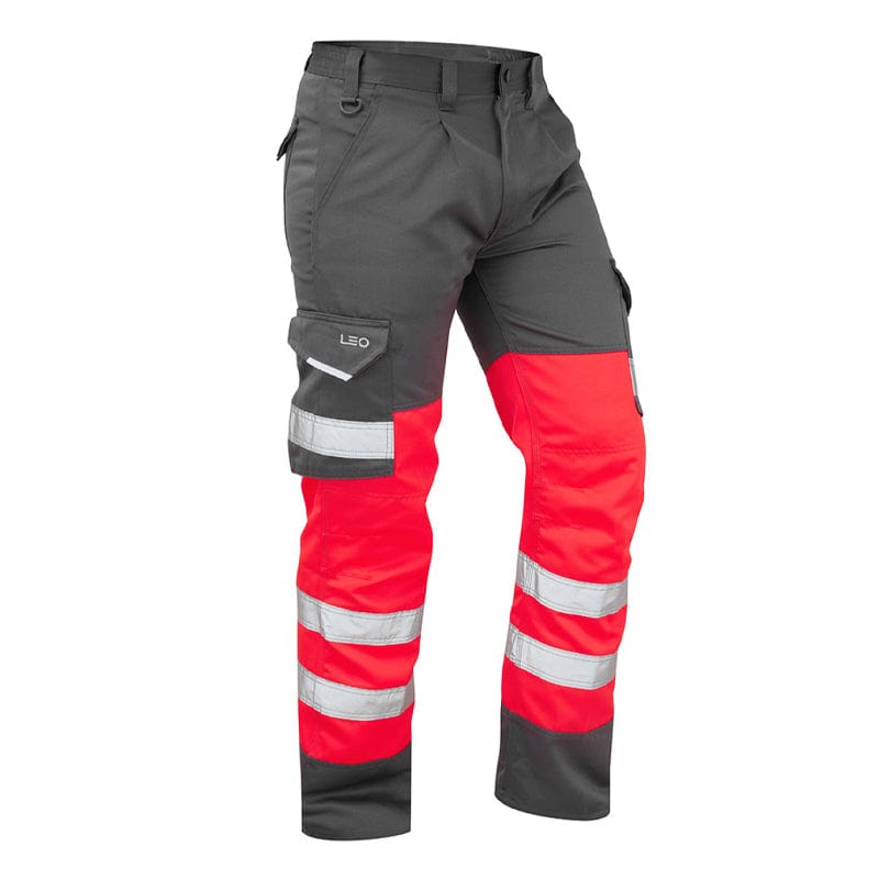 red grey stain repellent trousers