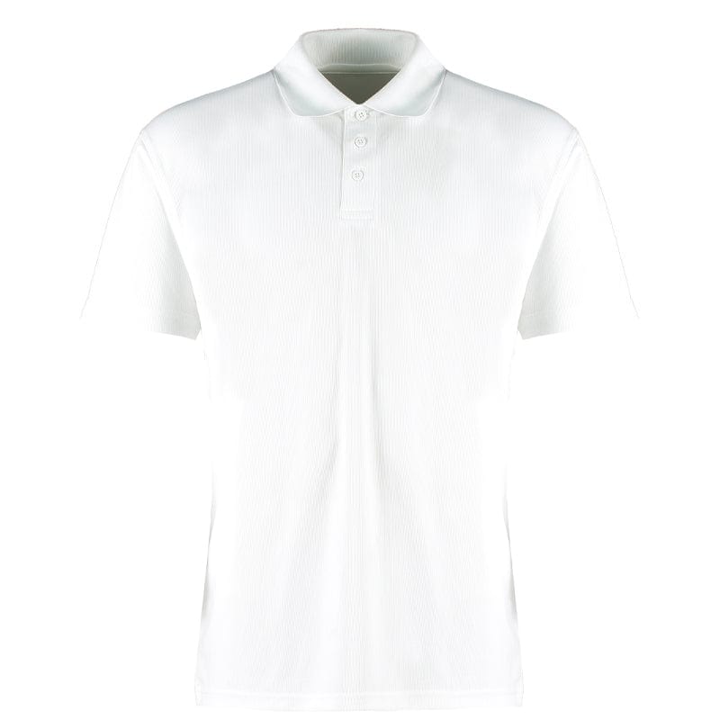 white cool dry polo shirt