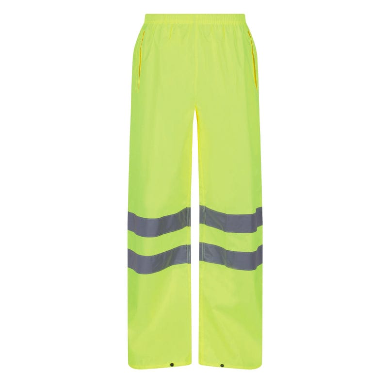 yellow hu vis windproof trousers
