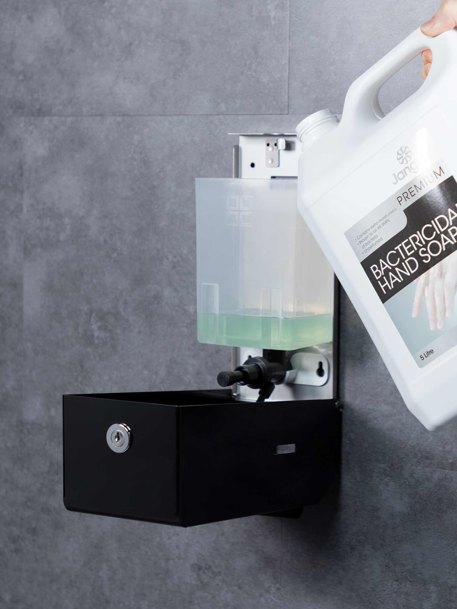 1 litre black soap dispenser refill