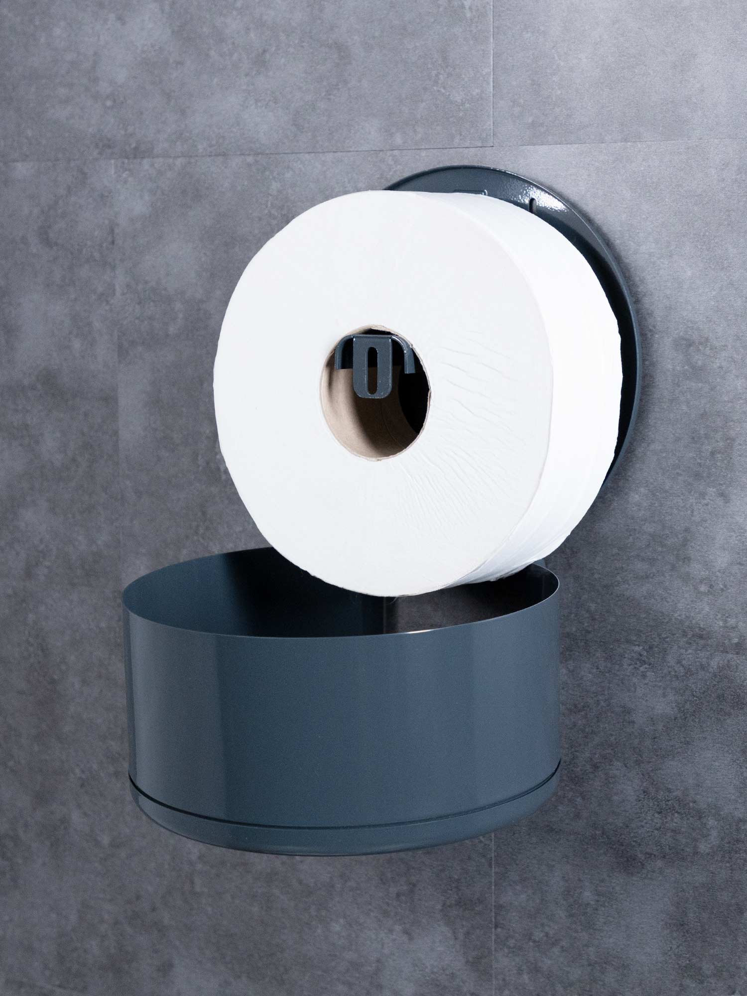 10 inch graphite toilet roll dispenser