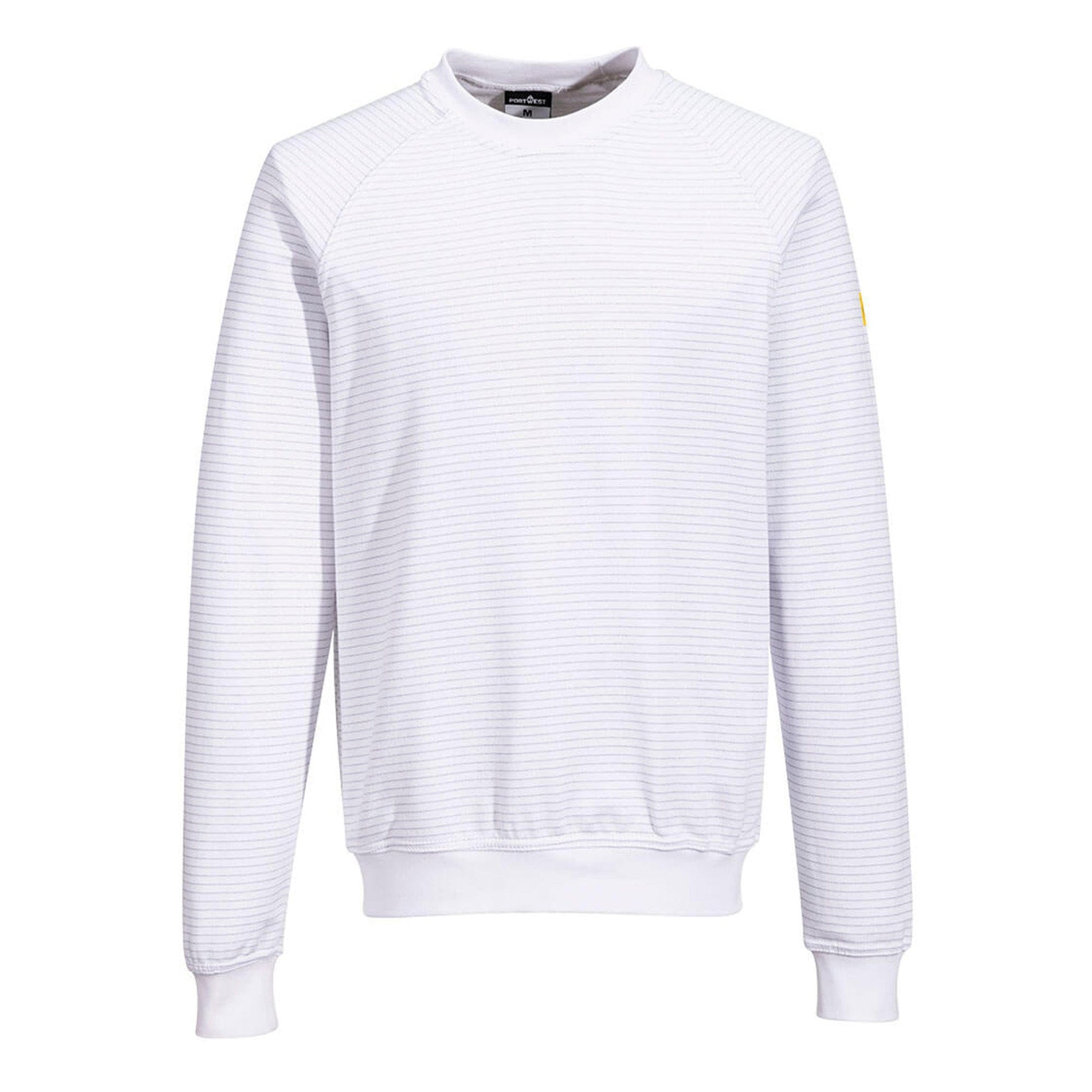 white anti static jumper