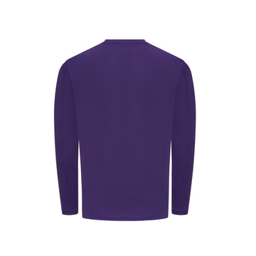 Purple long-sleeve shirt on a white background