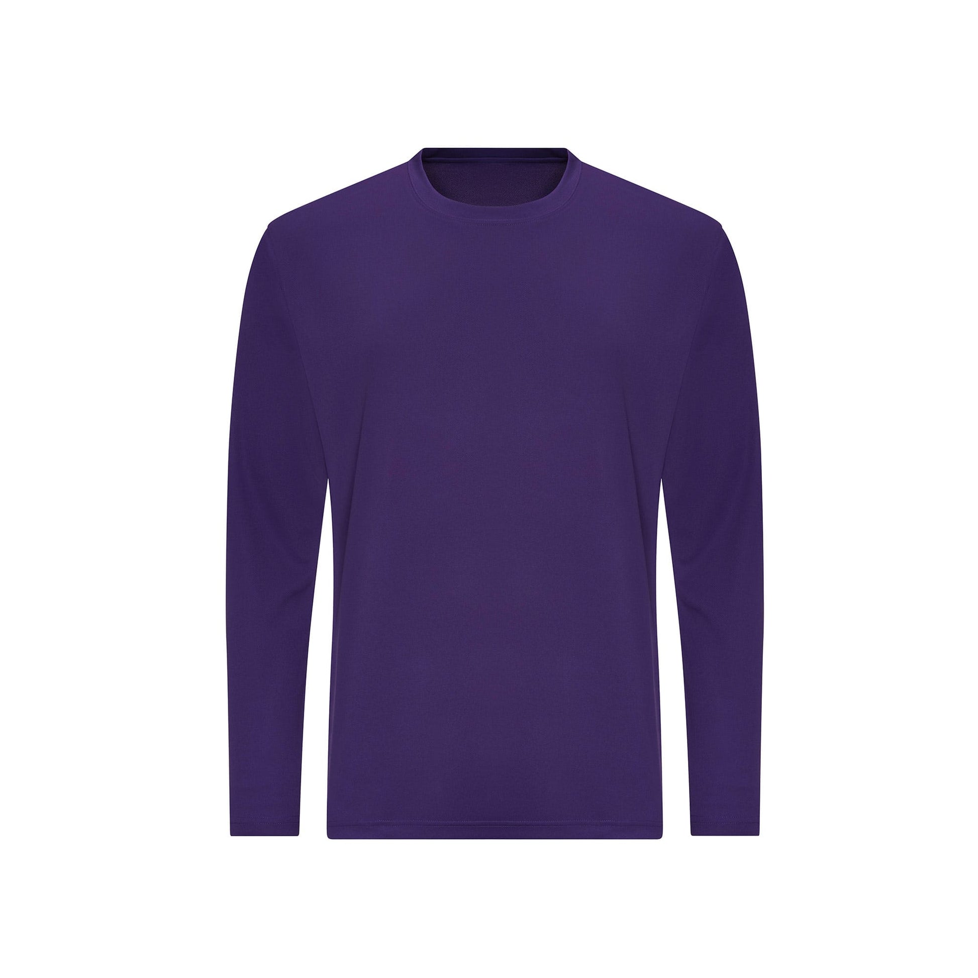 Purple long-sleeve shirt on a white background