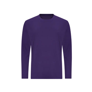 Purple long-sleeve shirt on a white background