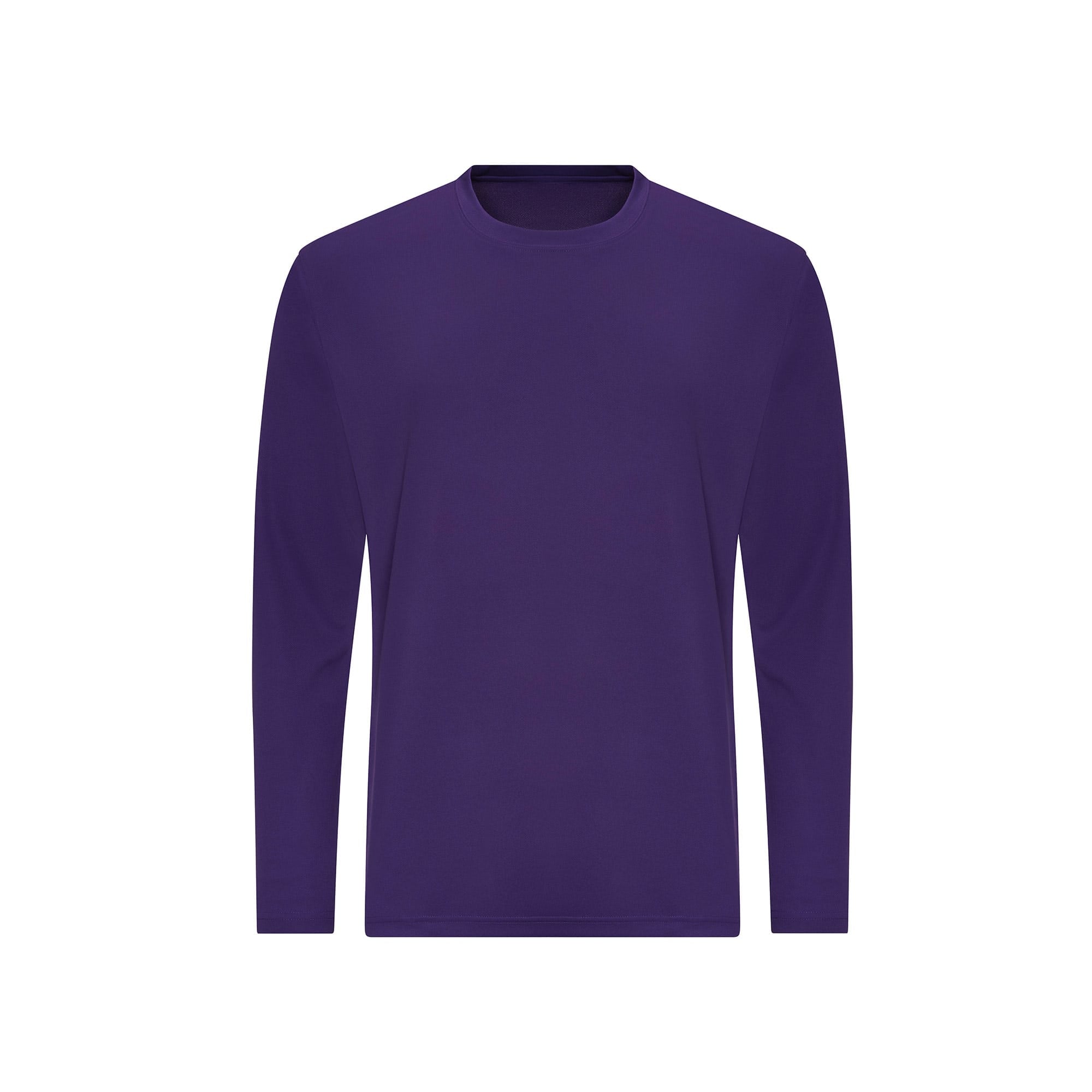 Purple long-sleeve shirt on a white background