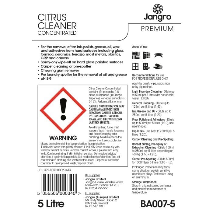 citrus cleaner concentrated instructions
