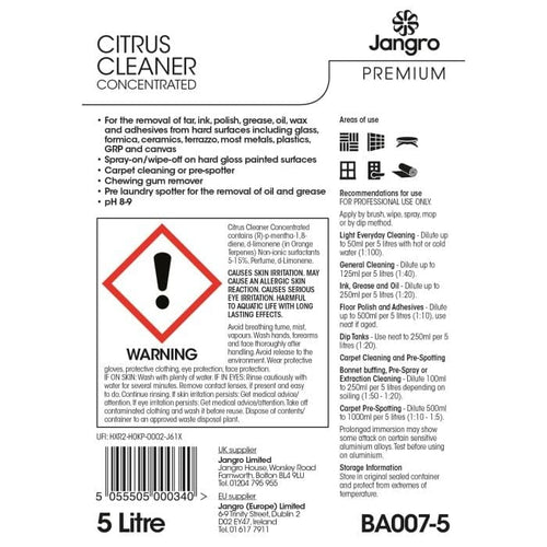 citrus cleaner concentrated instructions