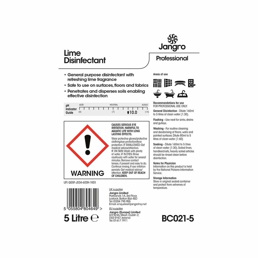 lime disinfectant instructions jangro