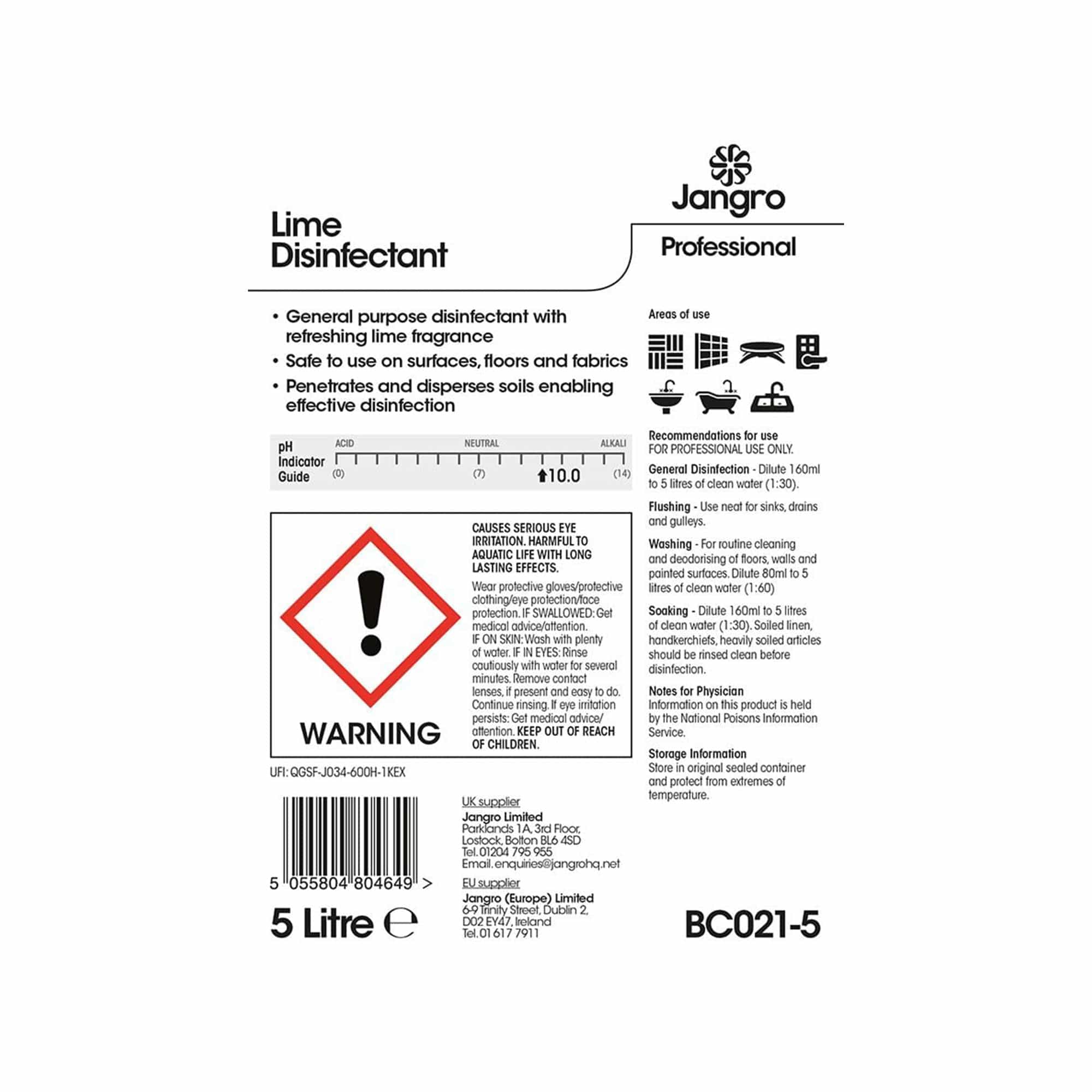 lime disinfectant instructions jangro