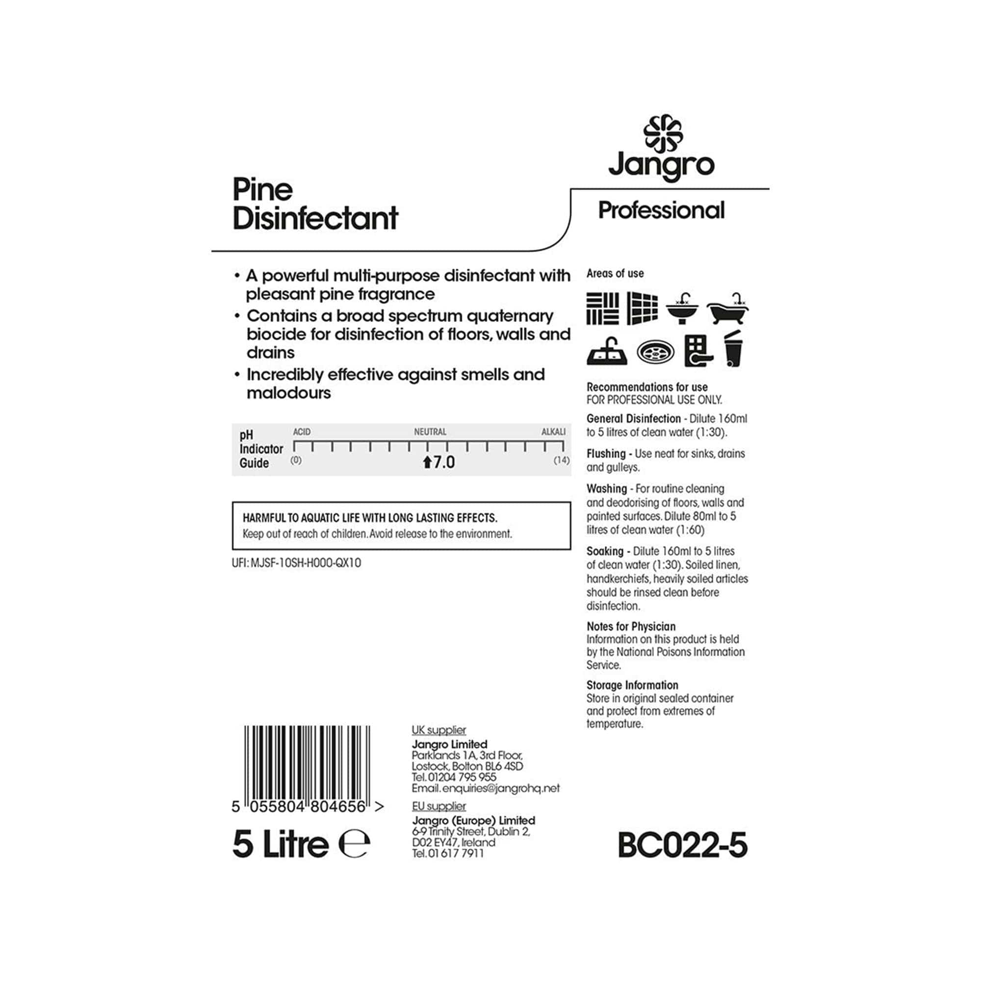 jangro pine disinfectant instructions