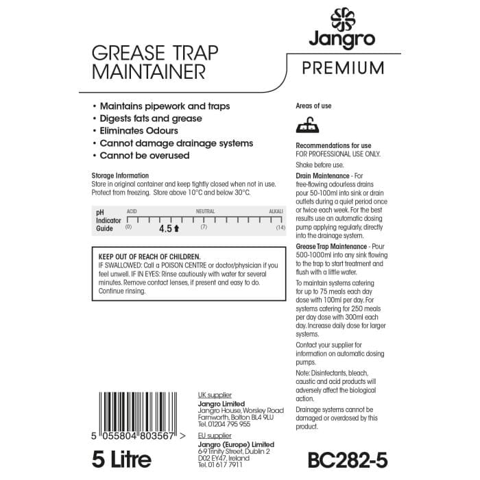 grease trap maintainer instructions