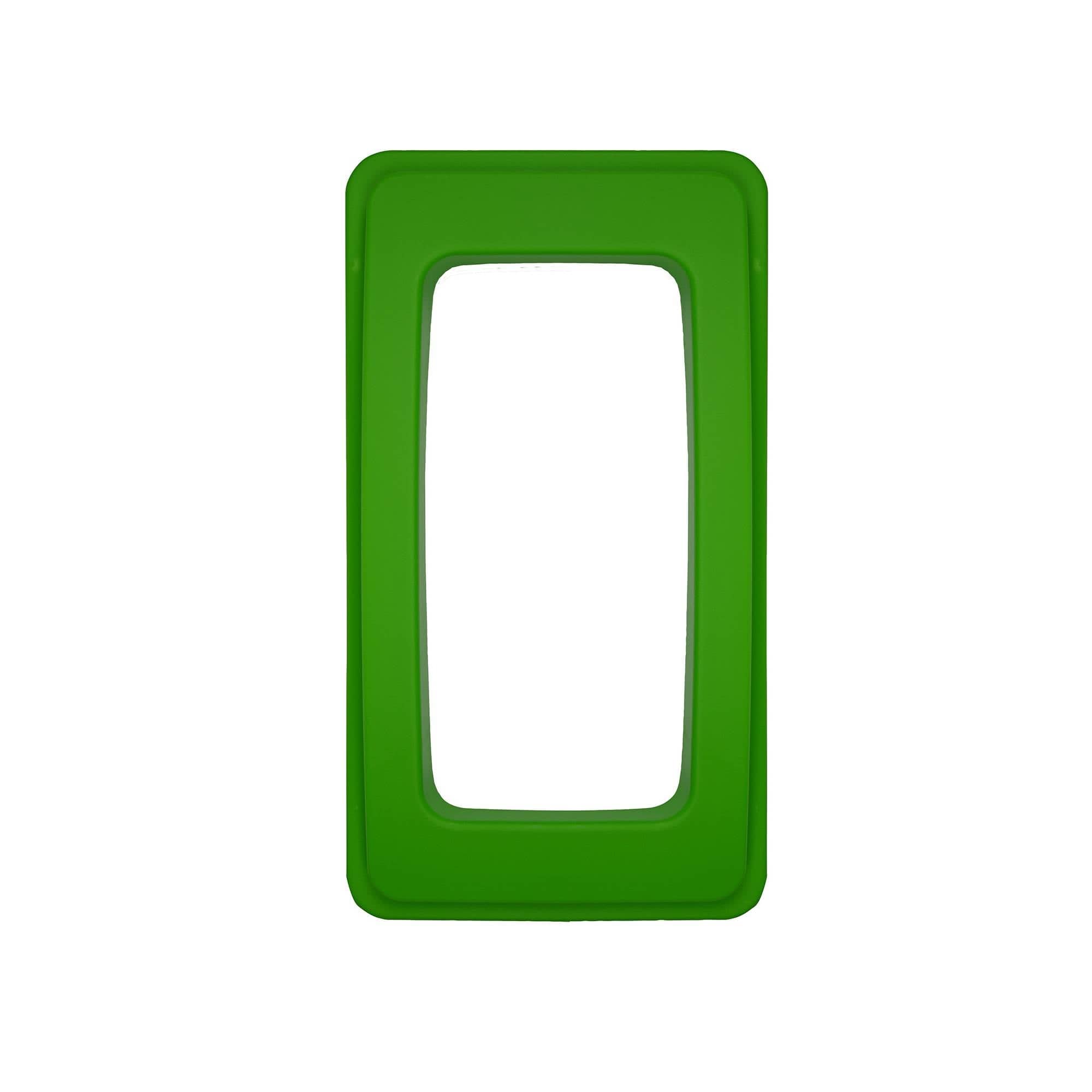 Dark green recycling bin