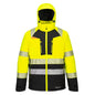 portwest reflective yellow and black contrast jacket