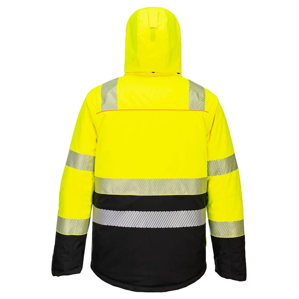 back of portwest reflective hi vis jacket