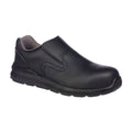 portwest black slip on safety shoe