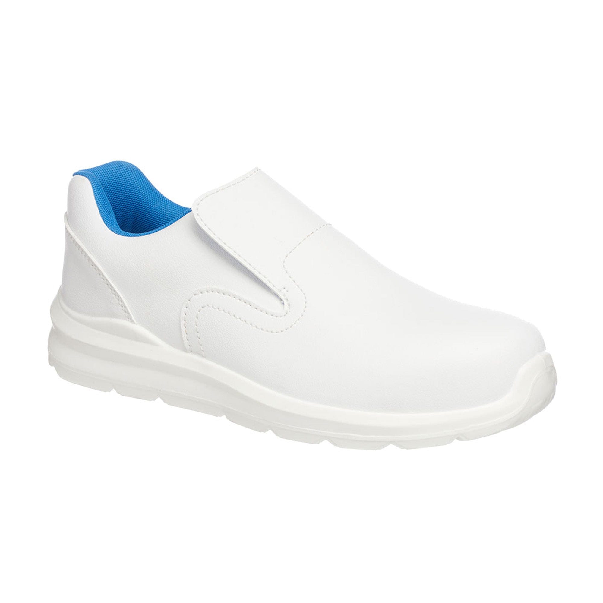 portwest white slip on safety trainer
