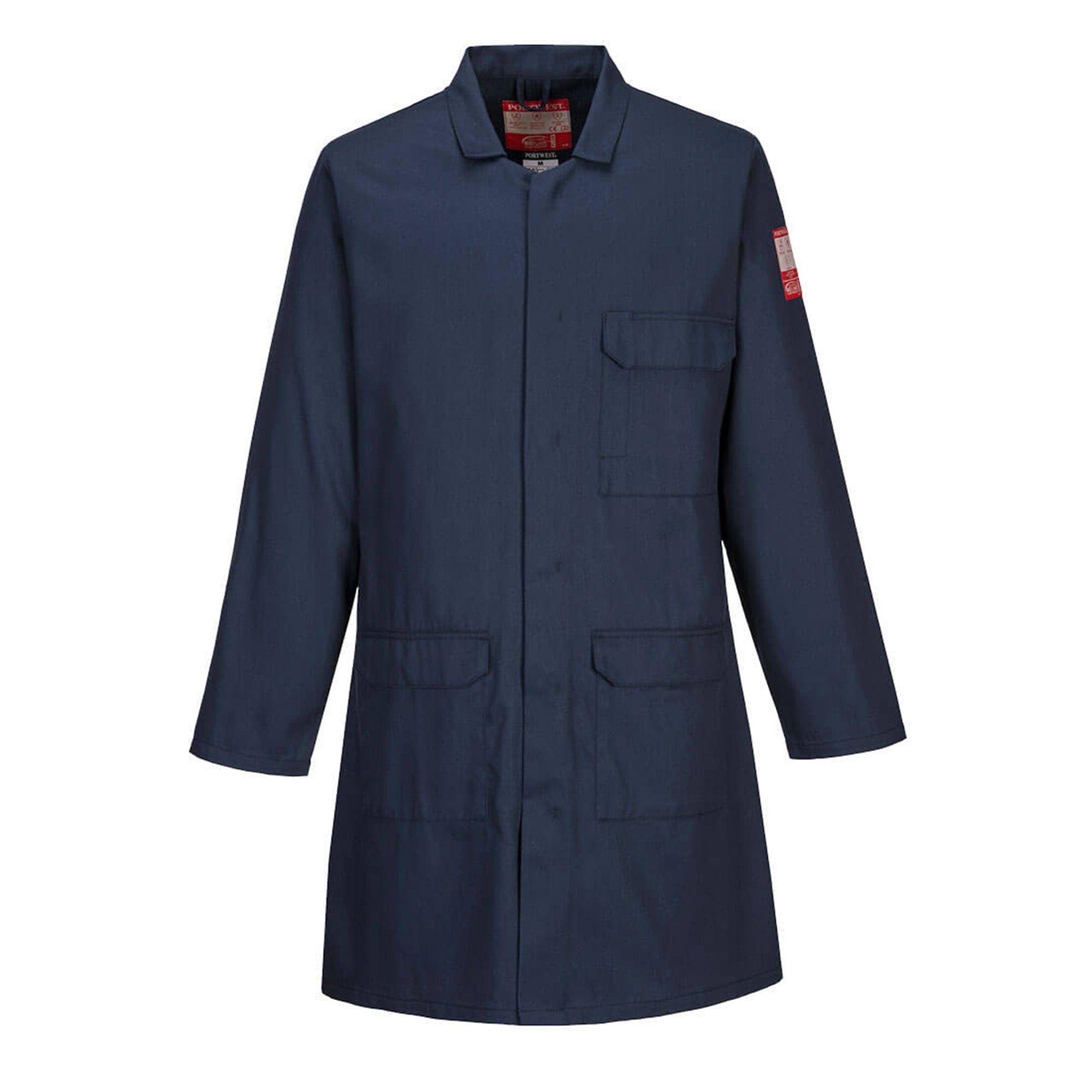 portwest navy lab coat
