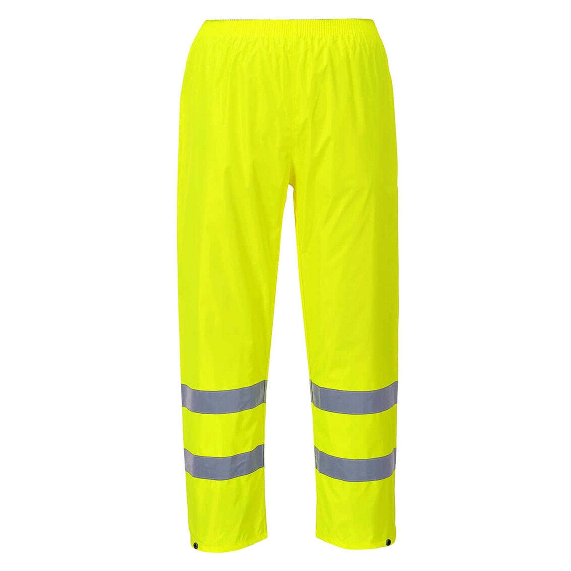 yellow hi vis rain trousers