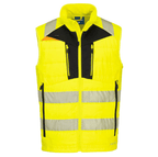 The DX4 Hi-Vis Hybrid Baffle Bodywarmer in YELLOW and BLACK combines high visibility with a modern design. It features a baffle quilted design for insulation and a durable, water-resistant outer layer. The bodywarmer is designed to keep the wearer warm and visible in challenging conditions, while offering comfort and flexibility. With its contrasting colors, it enhances safety and ensures practicality for work environments.