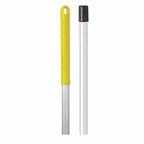 Jangro Exel aluminum mop handle with yellow grip, designed for easy identification in cleaning tasks.