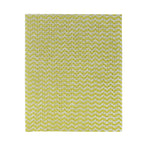 Cleaning cloth featuring a chevron pattern in yellow with white fade effect creating gentle wavy stripes