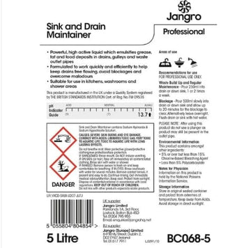 Jangro Sink and Drain Cleaner 5L x 2