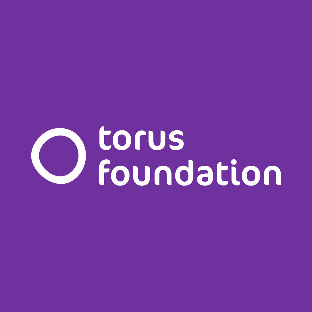 Torus foundation logo in white on a purple background