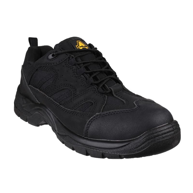 amblers black vegan safety trainer sb fs214