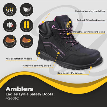 Amblers Lydia Ladies Safety Boots AS601C
