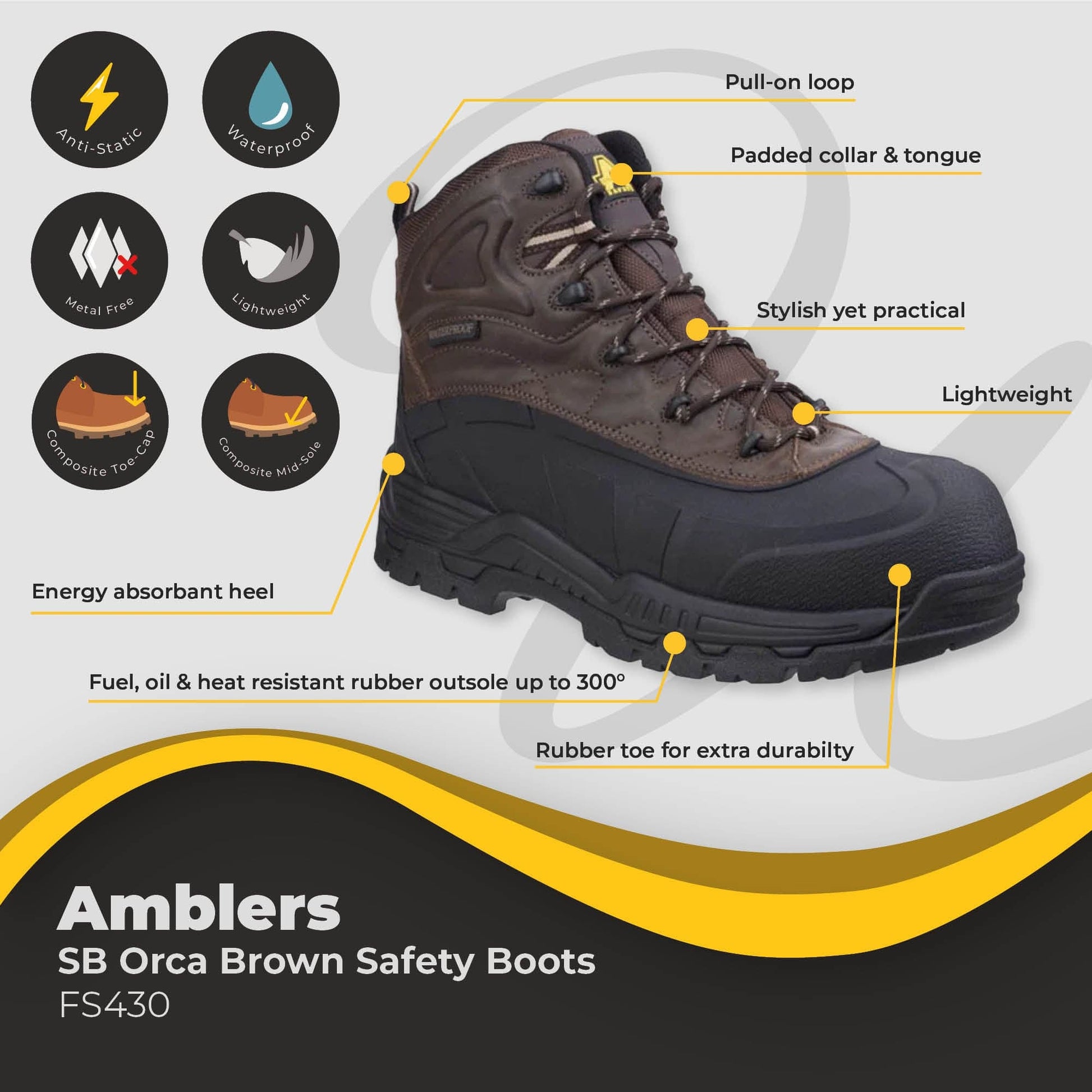 amblers orca brown safety boot fs430 sb dd410 br 04