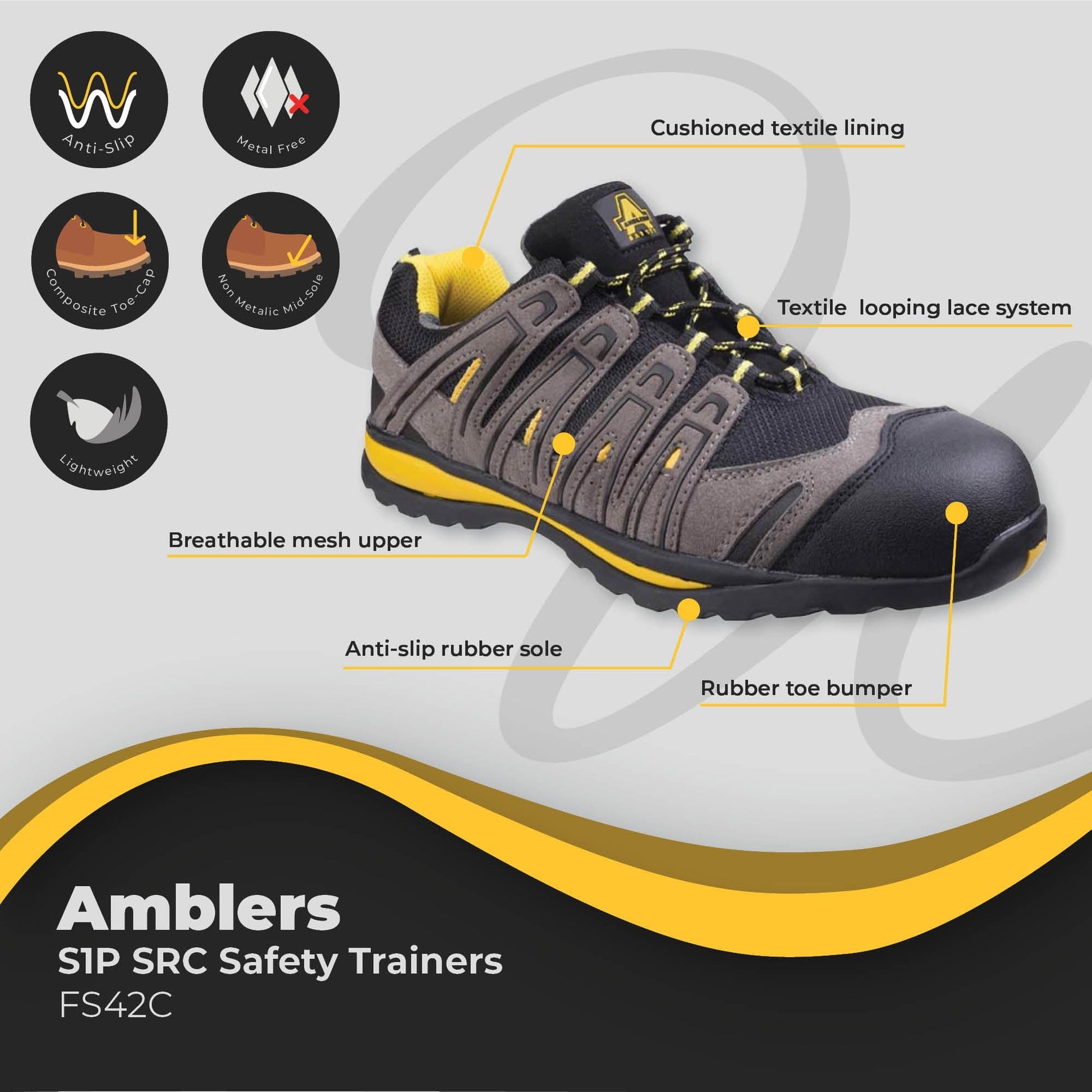 amblers s1p src safety trainers fs42c