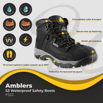 Amblers S3 Waterproof Safety Boot FS32